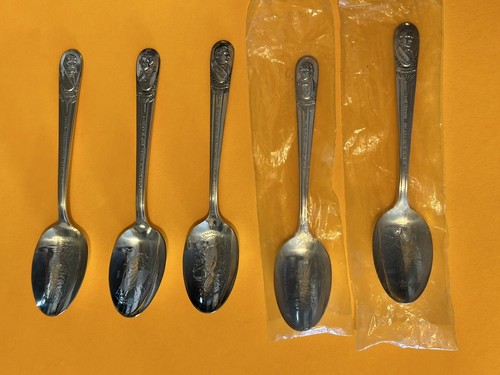 5 Wm Rodgers Silver Plated Presidential Spoons. Grant, Jefferson. - Picture 17 of 17