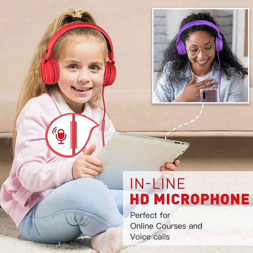 Rockpapa Kids Headphones, 952 Childrens Headphones, Wired Headphones with Stereo - Picture 5 of 7