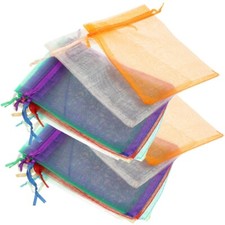 2.7 3.6" 100pcs Mixed Colors Jewelry Gift Candy Organza 7 9cm Party Wrap Bags