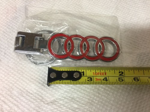 🔥NEW🔥 RED Audi Keychain Metal Keyring Key Chain Keyfob W/Gift Box 🔥2 DAY GET - Foto 4 di 4