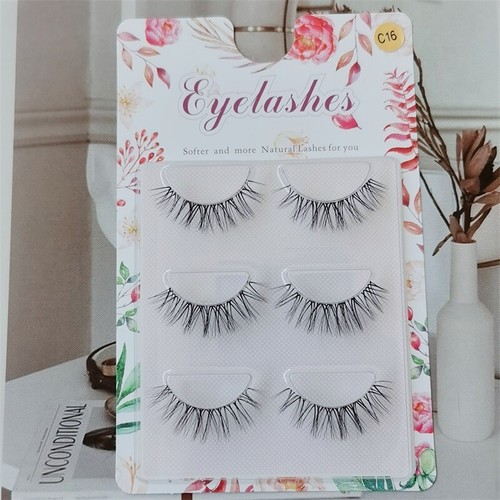 False Lashes Natural Short Eyelashes Cat Eye Wispy 3D Mink Fairy Little Devil ♬ - Picture 15 of 22