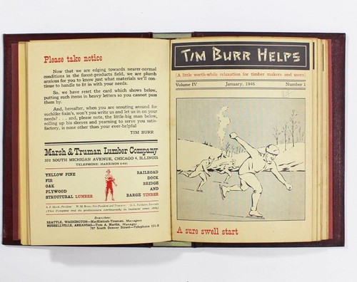 Tim Burr Helps 1945-46 Timber Makers Users Magazines 12 Issues HB Bound Magazet - Picture 5 of 8