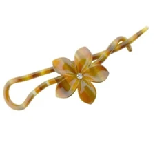 Parcelona French Large 4" Crystal Flower Cellulose Twist and Clip Hair Barret...