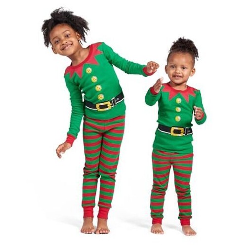Baby and Kids', Sibling Matching, Holiday Pajama 16 Kids 2 Piece Elf Suit