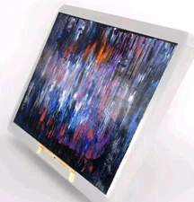 Gallery Canvas (See Vid) Firey Iridescent  Orig Abstract Acrylic Painting 20X20