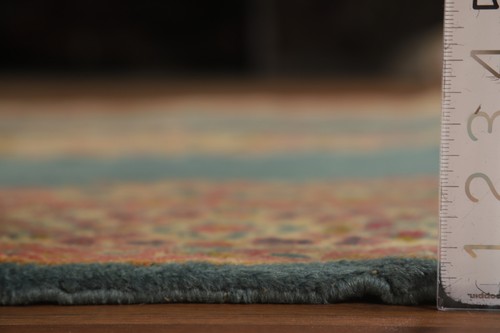 Vegetable Dye Aqua Blue Kirman Traditional Hand-made Vintage Rug Area Carpet 6x9 - Picture 21 of 22