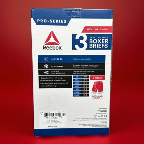 Reebok 3-Pack Performance Boxer Briefs - 2XL **LOT OF 2 BOXES** - Picture 3 of 4