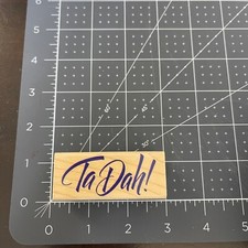 1997 HERO ARTS RUBBER STAMP D1312 TA DAH