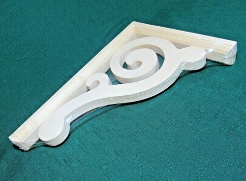 NEW Wooden Scroll Design Corbel Shelf Brackets 8" x 12" Phoenix Millwork BR 501 - Picture 9 of 9