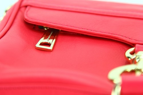 Rebecca Minkoff MAC Leather Clutch Crossbody Bag Pink Gold Chain - Picture 11 of 12