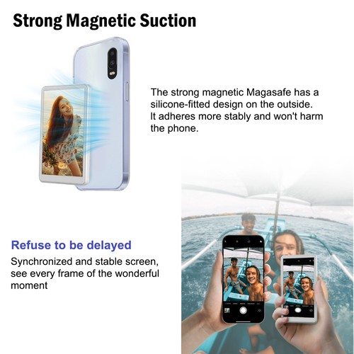 Ecran Selfie Magnétique pour Téléphone Vlog Selfie Moniteur Écran Caméra Arrière IMLJ - Photo 12 sur 22