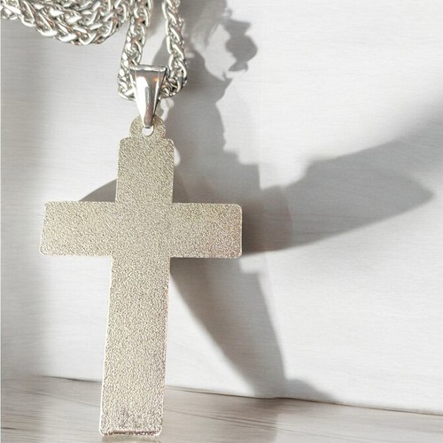 Collar Colgante Cruz Fe Plata 999 Nuevo - Imagen 3 de 4