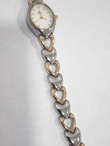 Bulova Women's Dress Silver & Gold Tone Bracelet White Dial Watch - Picture 8 of 16