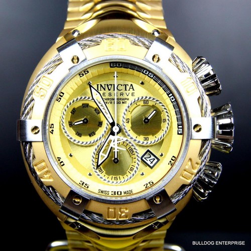 Invicta Reserve Thunderbolt 56mm Gold Plated Swiss Made Chronograph Uhr Neu - Bild 8 von 12