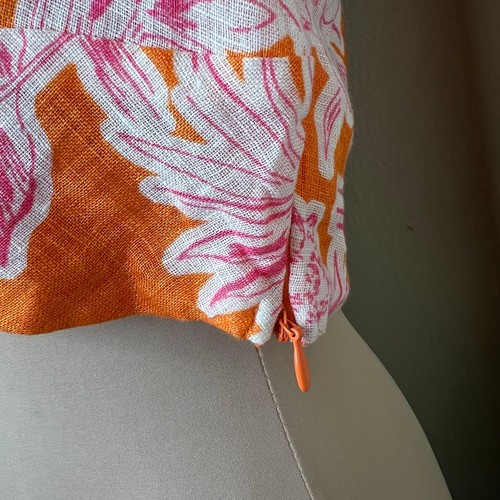 C&C California Linen Crop Top Womens Size Large Tiger Novelty Tropical Floral - Picture 7 of 9