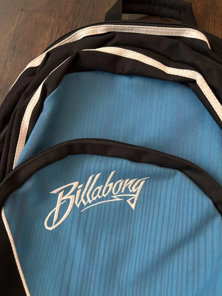 Mochila Billabong Azul Negro Onda Logo Talla Única Surf Mochila Escolar Viaje Foto 2 de 4