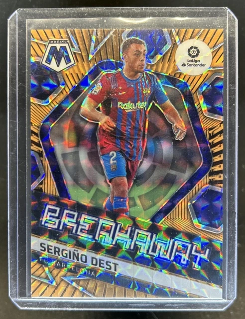 2021 Panini Mosaic La Liga Sergino Dest Breakaway Mosaic Orange Fluorescent #/25