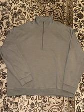 Men  s Lululemon 1/4 Quarter Zip Sweatshirt Sage/Beige Crewneck XL Oversized