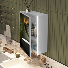 LED Medicine Cabinet With Lights Wall Mounted Bathroom Mirror Cabinet