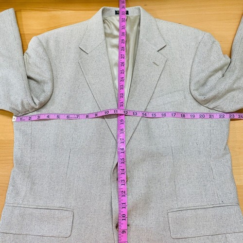 LORD & TAYLOR Men's Blazer Size 42R Tan Sport Coat Jacket 100% Silk - Picture 7 of 10