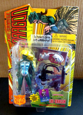 VTG Ninja Turtles The Savage Dragon She-Dragon Action Figure New TMNT 1995