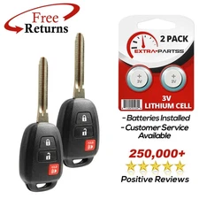 2 For 2013 2014 2015 2016 2017 Toyota Rav4 Keyless Entry Remote Fob Uncut Key