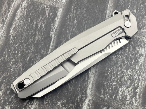 TwoSun Folding Knife M390 Titanium Handle No Screw Pocket Knife TS88-M390-Sand - Picture 9 of 11