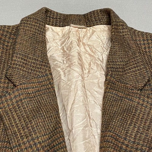 Giacca Oakton Tweed Blazer Uomo 42 R Marrone Lana Vintage Paesi Cottage Core - Foto 3 di 12