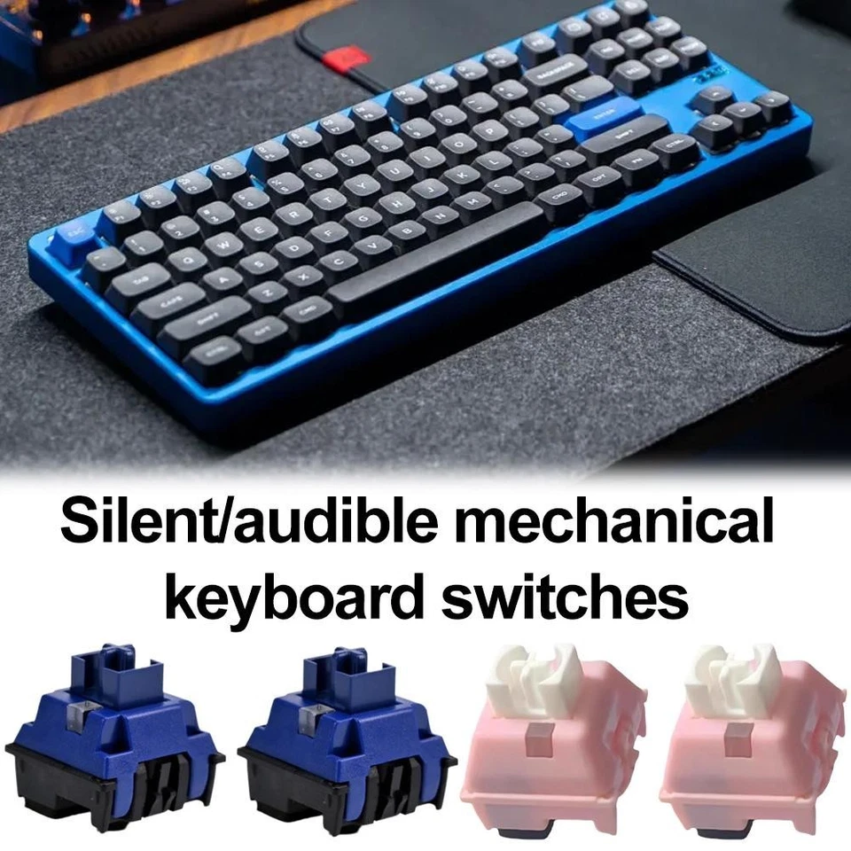 10 Silent/Clicky Mechanical Keyboard Switches,Optical For Gaming,Silent T8X9 - Image 2 of 4