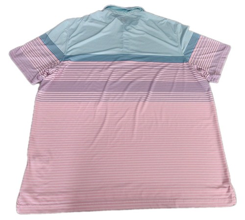 VINEYARD VINES Size 2XL XXL Mens Pink/Blue Performance Polo Shirt Wicking Golf - Picture 2 of 12