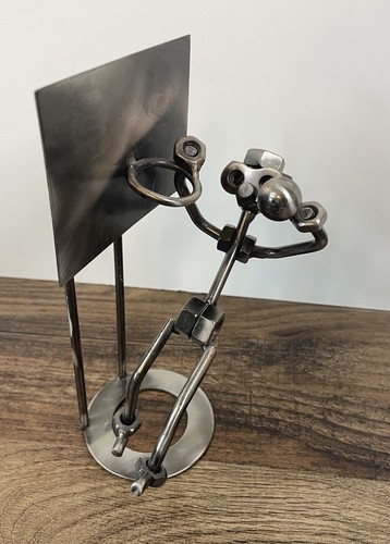 Metal Art Nuts & Bolts Basketball Player Dunking 8" Sculpture Figurine Steampunk - Picture 2 of 9