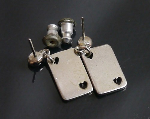Authentic Christian Dior Earrings Heart Playing Cards Metallic #4125 - Picture 7 of 7