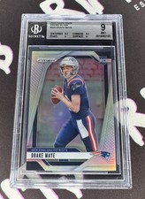 2024 Panini Prizm #329 Drake Maye RC Rookie Silver Prizm BGS 9 Patriots