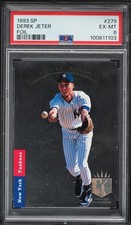 DEREK JETER 1993 Upper Deck SP FOIL Baseball ROOKIE CARD #279 PSA 6 EX-MT HOF RC