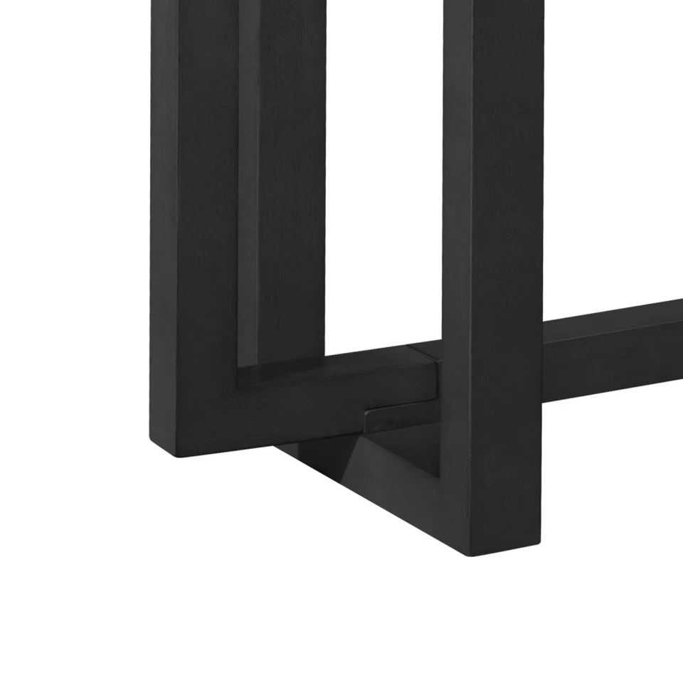 Mesa consola de 3 niveles con cajón mesa de sofá larga estrecha para entrada, sala de estar Foto 3 de 4