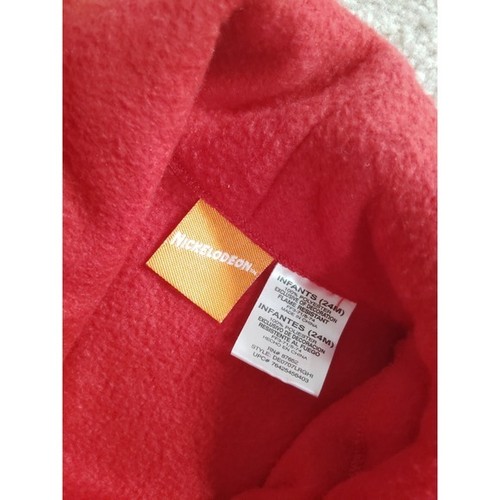 Vintage Y2K Dora the Explorer Morgenmantel Gr. 24M rot Fleece - Bild 4 von 5