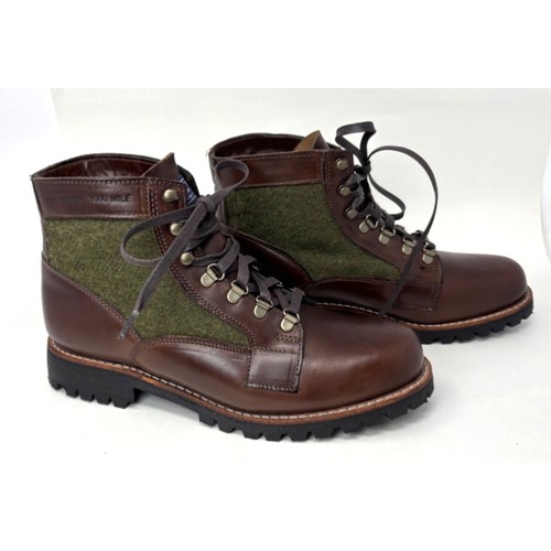 Wolverine 1000 Mile X Faribault Herren Stiefel Größe 8,5 D Leder Grün Wolle W990122