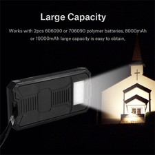 Super 20000mAh USB Portable Charger Solar Power Bank for Cell Phone Black
