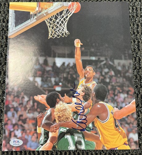 Kareem Abdul-Jabbar signed handsigniert 10,5x12 Magazinseite Foto PSA/DNA