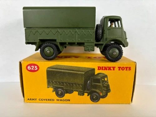 Vintage Dinky Toys No. 623 Army Covered Wagon – Original Box – Diecast Military