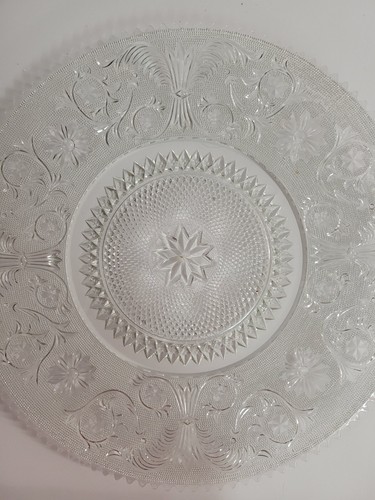 Vintage 16" Klar Pressglas Vintage Duncan & Miller Große Torte Platte Sandwich - Bild 11 von 14