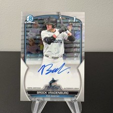 2023 Bowman Draft Chrome BROCK VRADENBURG 1st Rookie On-Card Auto CDA-BV Marlins