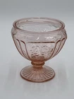 Vintage Pink Depression Glass Footed Candy Dish (No lid)