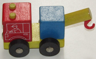 Vintage ELC Frühförderzentrum 11 cm lang Holzspielzeug Bergung Pick Up Truck