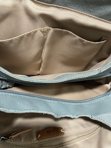 Bolso de hombro The Sak Melrose de cuero con cremallera superior gris borla - Imagen 7 de 12