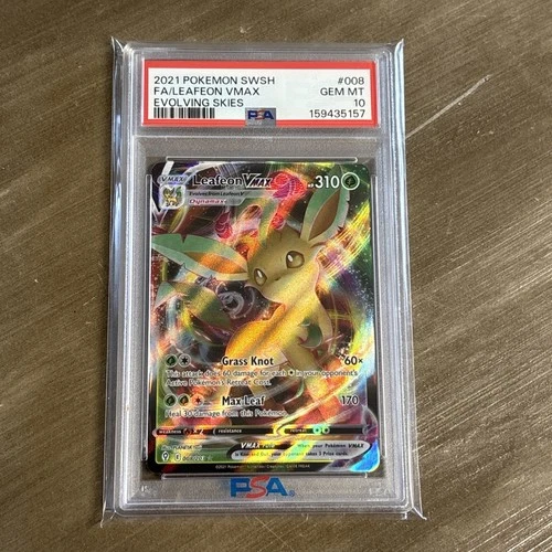 Leafeon Vmax # 008 Evolving Skies 2021 Pokémon PSA 10 GEM MT