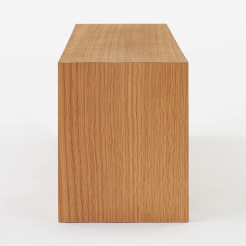 MUJI Wall-Mounted Storage Box Oak Veneer 88cm Easy Install No Trace Wall Shelf - Picture 2 of 9