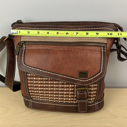 BOC Born Concept Amherst Brown Vegan Leather Crossbody Purse Bag - Picture 8 of 18
