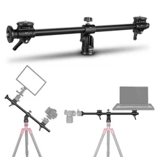 NEEWER 25"/62cm Horizontal Tripod Center Axis, Aluminum 360° Rotatable Boom Arm