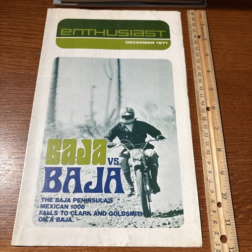 Vintage 1971 Harley Davidson The Motorcycle Enthusiast Mexican 1000 Baja Terry Clark